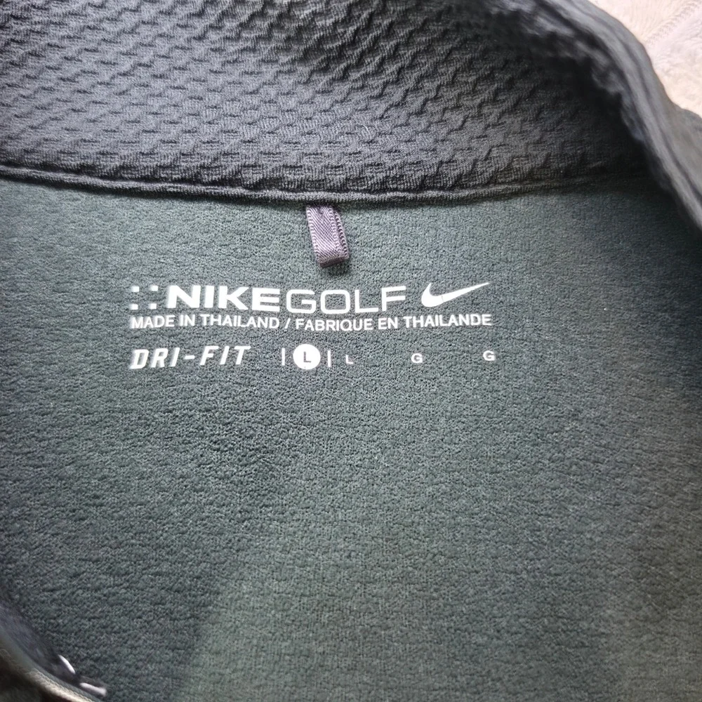 Nike Golf Dri-FIT Quarter Zip Pullover Black Textured Women Large L 802870-010